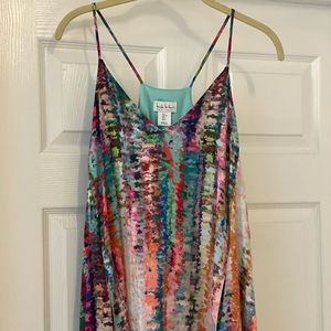 Nicole Miller Abstract Satin Maxi